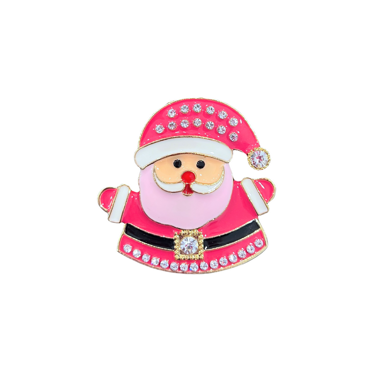 Pink Santa | Magnetic Brooch Pin