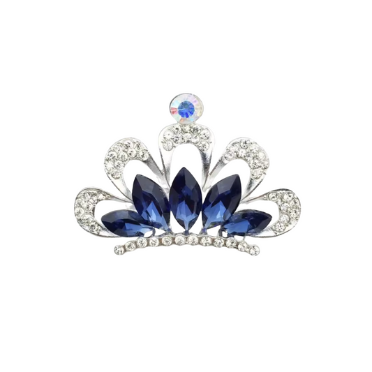 Priscilla Blue Crown | Magnetic Brooch Pin