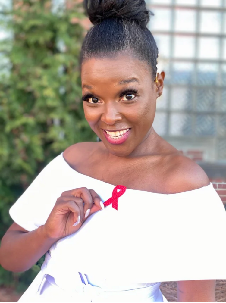 Red Awareness Ribbon | Magnetic Brooch Pin