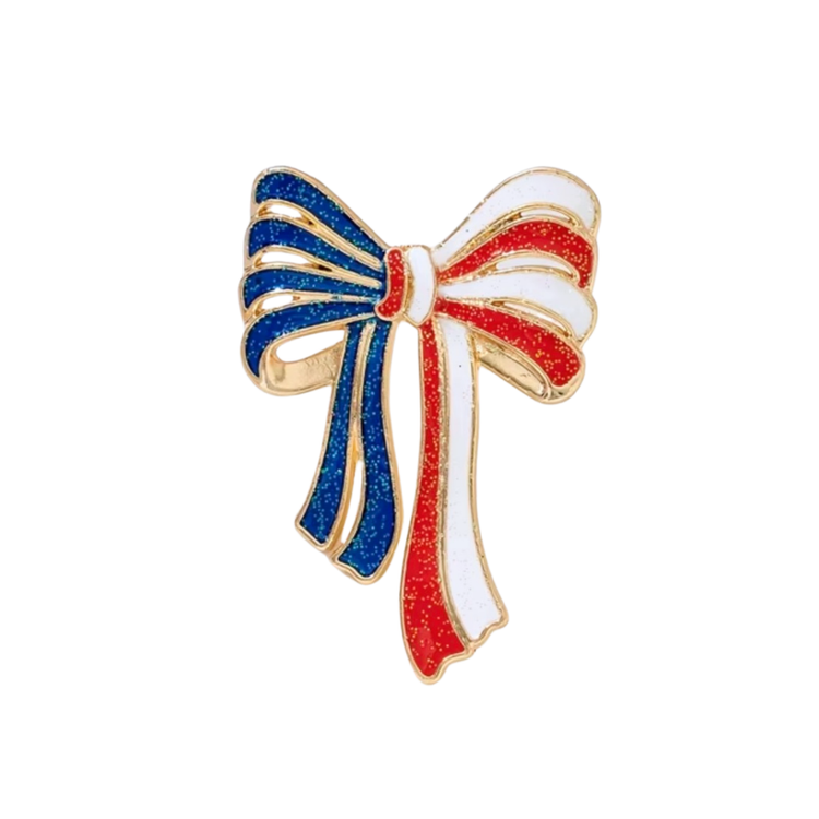 Old Glory Bow | Magnetic Brooch Pin