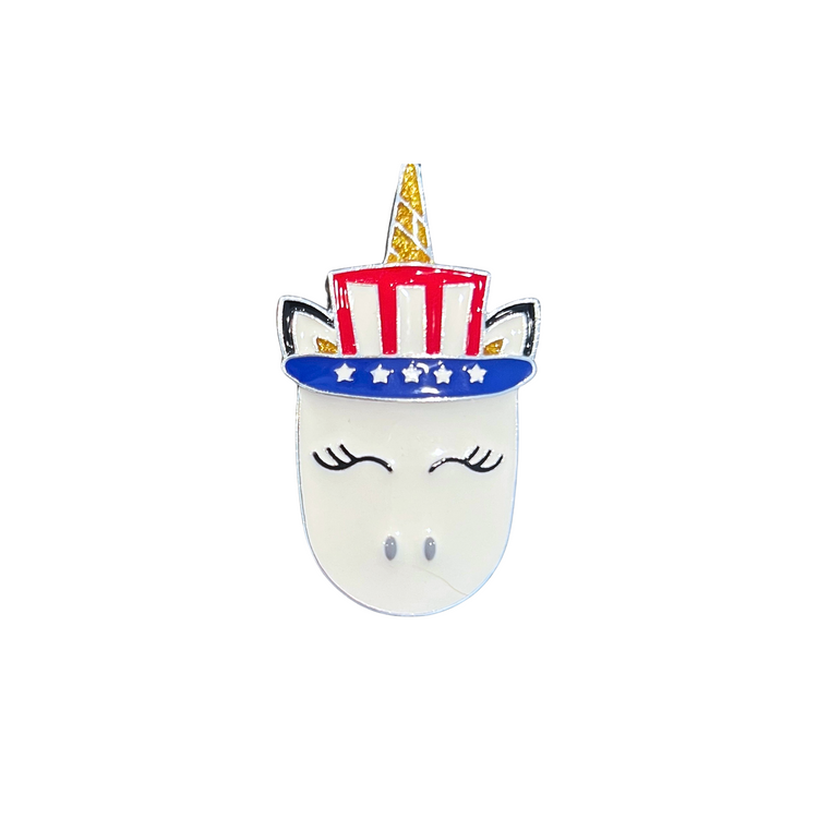 4th of July Unicorn | Magnetic Brooch Pin