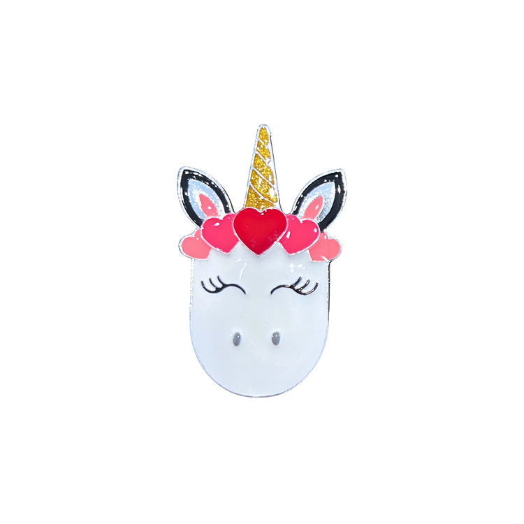 Valentine's Day Unicorn | Magnetic Brooch Pin