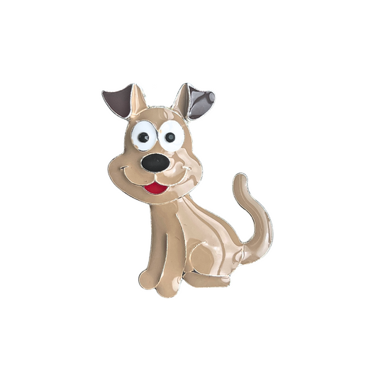 Tan Dog | Magnetic Brooch Pin