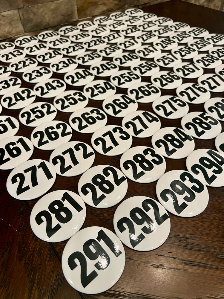 201-300 Contestant Number Buttons