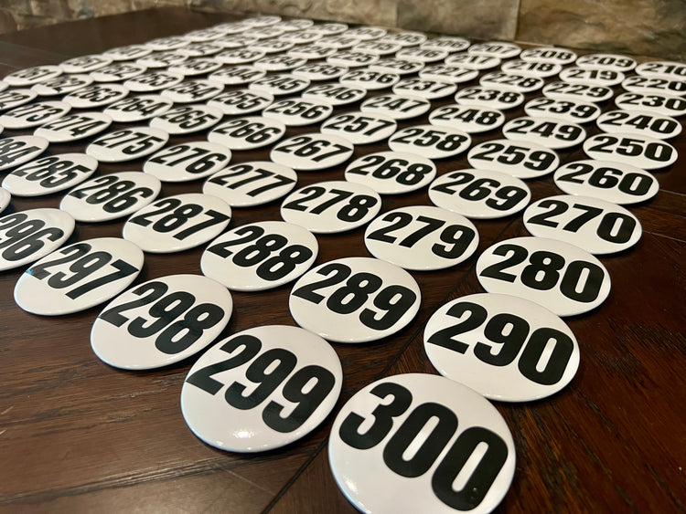 201-300 Contestant Number Buttons