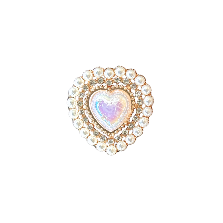 Deluxe Pearl Heart | Magnetic Brooch Pin