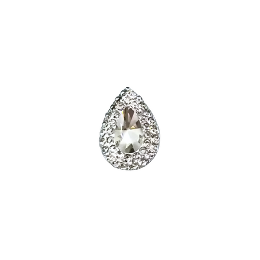 Petite Crystal Teardrop | Magnetic Brooch Pin
