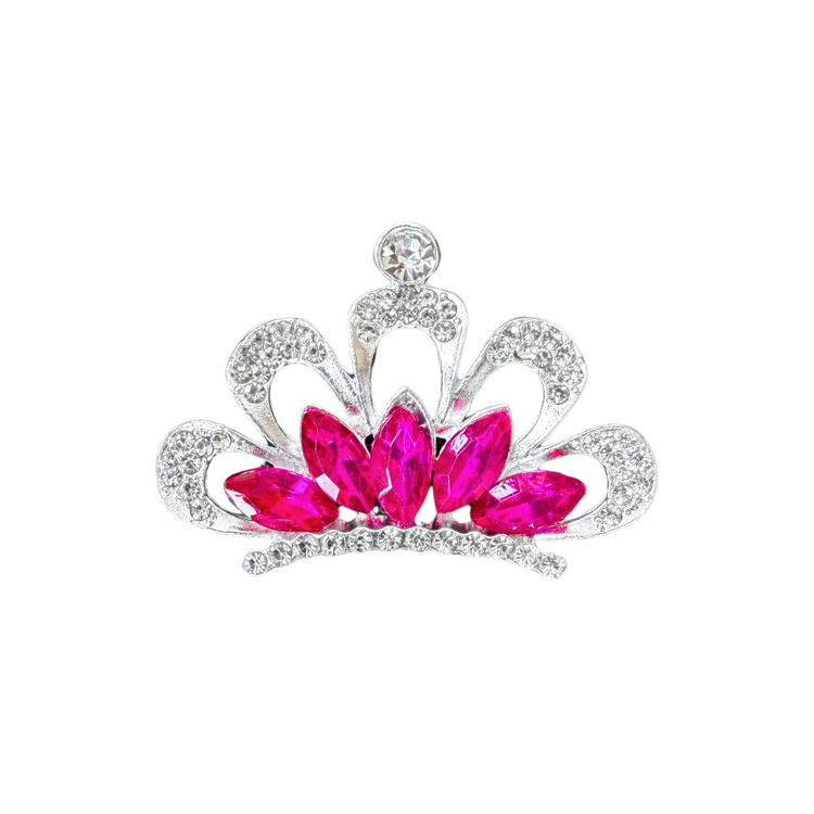 Priscilla Hot Pink Crown | Magnetic Brooch Pin